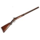 A 19th Century 7 Bore Single Barrel Percussion Sporting Gun,