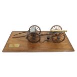 A 1/10 Scale Model of a British Royal Artillery Waterloo Period 9lb Field Gun,