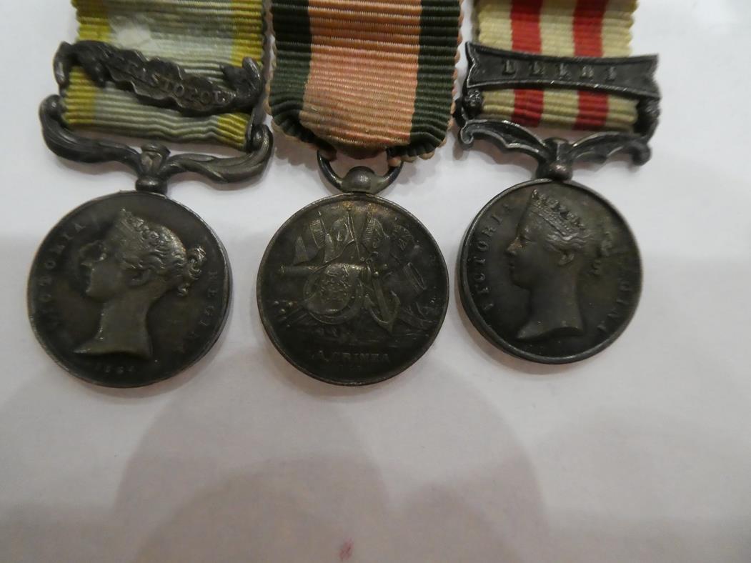 A Victorian Group of Three Medals, comprising Crimea Medal with clasp SEBASTAPOL, awarded to LIEUT. - Image 18 of 26