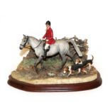 Border Fine Arts 'Boxing Day Meet' (Horse, huntsman and hounds), model No. B0876A by Anne Wall,