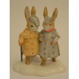 Beswick Beatrix Potter 'Two Gentleman Rabbits', model No. 4210, backstamp BP-11a, with box