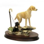 Border Fine Arts 'Fell Hound and Lakeland Terrier', model No. L92 by Mairi Laing Hunt, limited