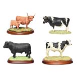 Border Fine Arts Cow Figure Groups Including: 'Holstein Bull', model No. B0308 by Kirsty