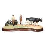 Border Fine Arts 'Flat Refusal' (Friesian Cows), model No. B0650 by Kirsty Armstrong, limited