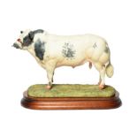 Border Fine Arts 'Belgian Blue Bull' (Style One), model No. B0406 by Ray Ayres, limited edition