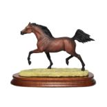 Border Fine Arts 'Arab Stallion' (Trotting, Style Two), model No. L135C by Anne Wall, limited