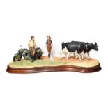 Border Fine Arts 'Flat Refusal' (Friesian Cows), model No. B0650 by Kirsty Armstrong, limited