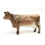 Beswick Dairy Shorthorn Cow Ch. ''Eaton Wild Eyes 91st'', model No. 1510, brown and white gloss with