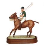 Royal Worcester 'H.R.H The Duke of Edinburgh on his Polo Pony', model No. RW3846 by Doris Lindner,