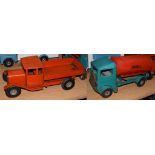 Triang Pressed Steel Shell Tanker together with a long bonnet tipper truck(both F-G) (2)