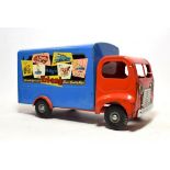 Triang Pressed Steel Delivery Van Truck with advertising banners on both sides 'Hurrah for more