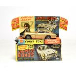 Corgi 261 James Bond Aston Marting DB5 (G, with two spare men and instructions, in display box G)