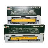 Kato HO Gauge 2 Rail US Outline Union Pacific Locomotives 376436 GE AC4400CW 5767 and 376362 EMD