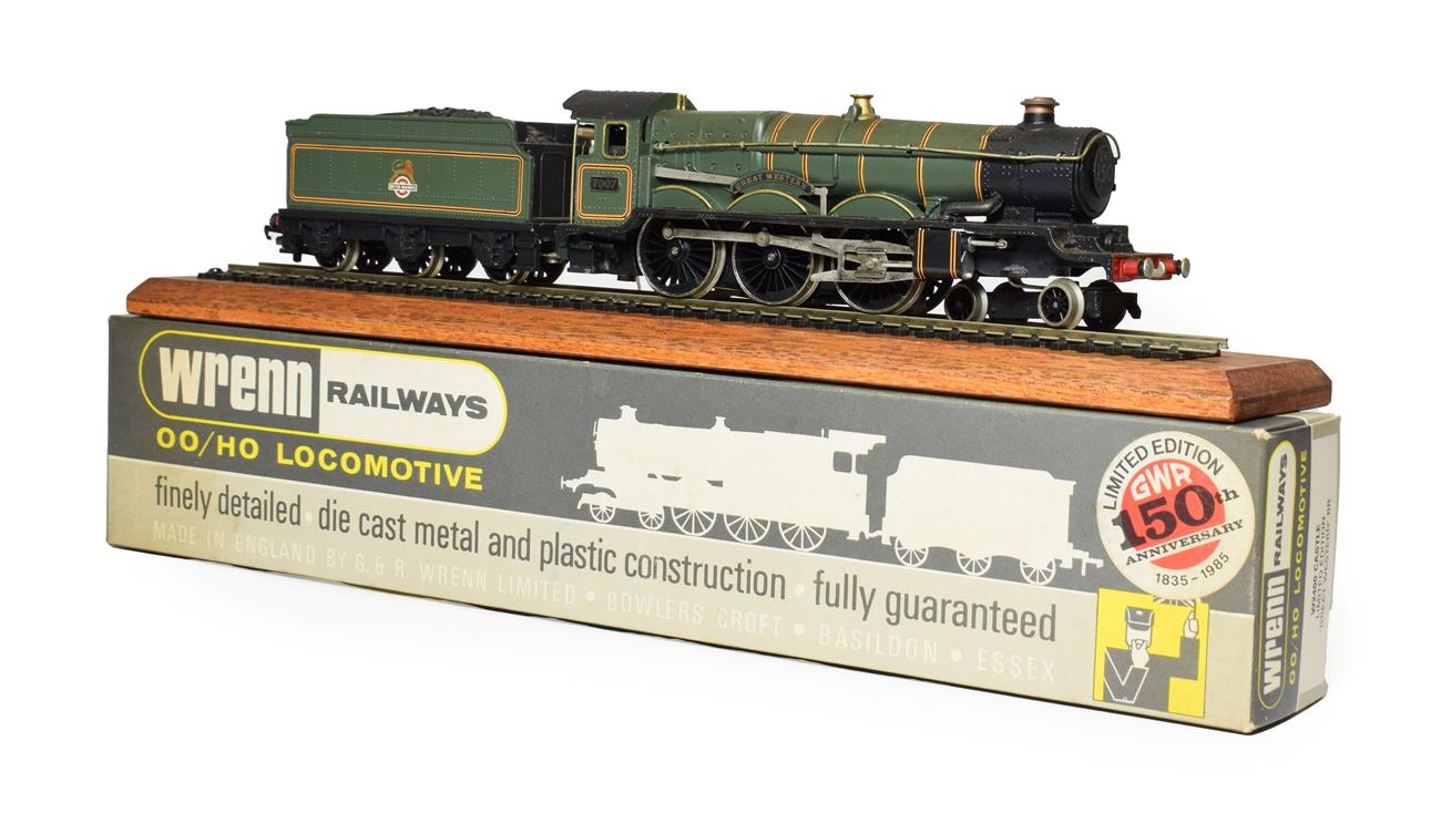 Wrenn W2400 Great Western BR 7007 with certificate 157/250, leaflet display rail and plinth (E-G,