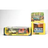 Corgi 38 Mini 1000 Camping Set (E box G-E) together with 479 Commer Mobile camera van (E box G-E) (