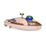 Hornby Speedboat No.1 Duck lilac body with blue/brown detailing (G, some denting to hull, box P)