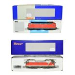Roco HO Gauge 2 Rail Locomotives 72424 OBB 1044 231-7 and 63559 DB-AG 143 310-1, both red (both E