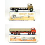 Dinky 501 1st Foden Wagon red/fawn (G-E box G) 512 Guy flat truck (F-G box F-G) (2)