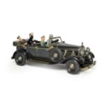 TippCo Hitler Mercedes black with one original and two reproduction composition figures and a