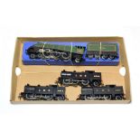 Hornby Dublo 3-Rail Locomotives L11 Mallard in box for 3211 (E-G box G-F) together with three 0-6-2T