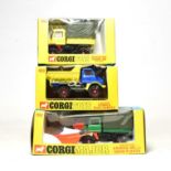 Corgi Mercedes Unimog Group 1150 Snow plough, 406 With canopy and 409 Rear dumper all in window