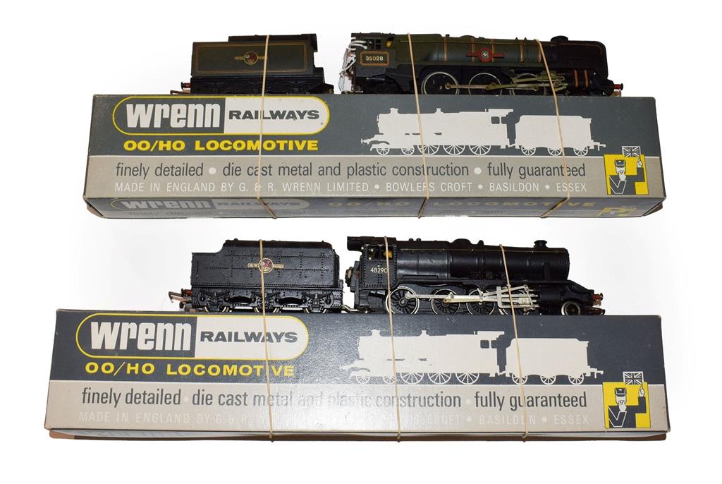 Wrenn Two Locomotives W2238 Clan Line BR35028 (G, one nameplate missing and deterioration to tender,