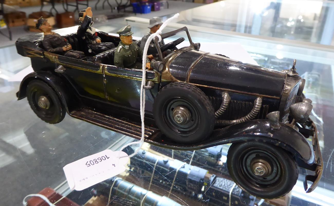 VOITURE DE COURSE ANCIENNE TIPPCO MERCEDES EN TOLE