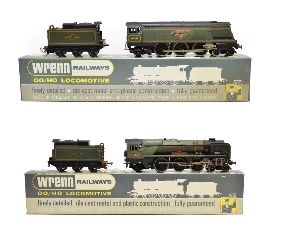 Wrenn Two Locomotives W2265AX City of Wells BR 34092 (generally E-G, one nameplate poorly restuck,