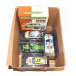 Scalextric Cars (i) Mini 50 Years 1959 (E box E) (ii) Mini Cooper Rally (iii) Ford GT40 (iv) Porsche