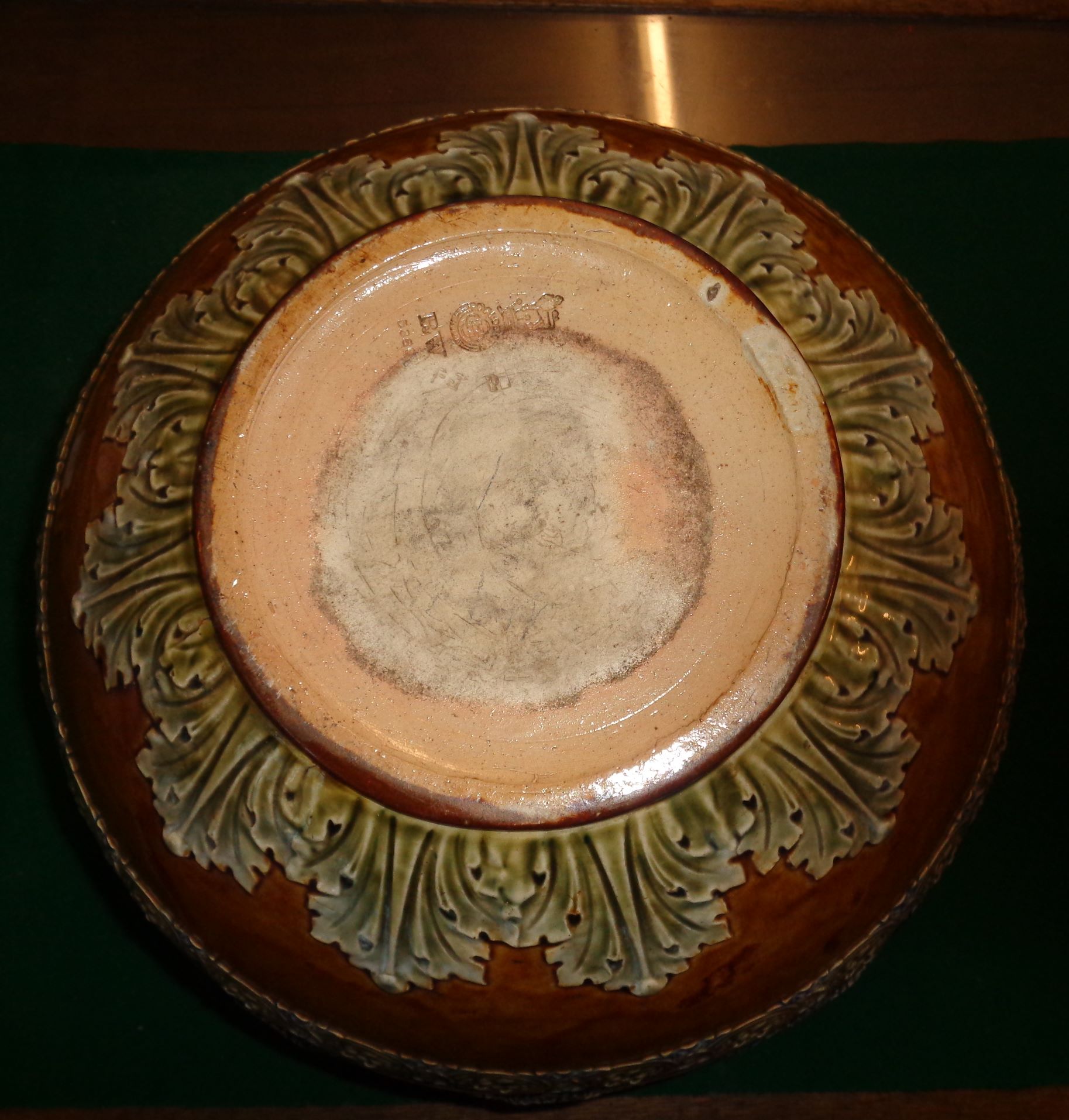 Large Royal Doulton stoneware jardiniere, impressed 'RW' mark to base - Image 4 of 4