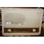 A Ferranti white bakelite valve radio type U1032