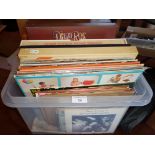 Crate of vinyl LPs