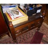 19th c. Afghanistan Dowry Chest/Table on turned feet with storage compartment, 24" square x 18"