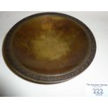Just Andersen of Denmark patinated bronze dish, approx. 25cm diameter, c. 1940's