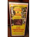 Framed cinema foyer poster "The Prisoner of Zenda" starring Peter Sellers