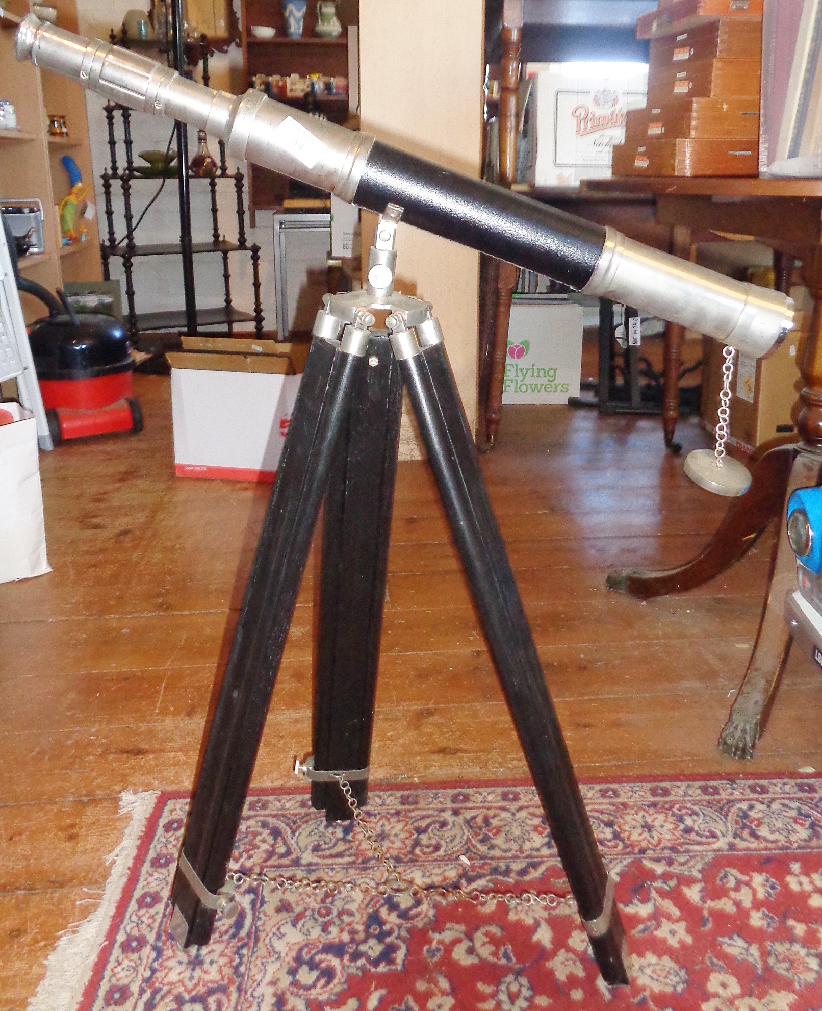 Modern telescope on tripod