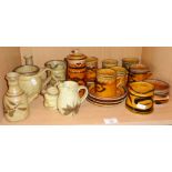 A Charmouth Pottery coffee set and six other items