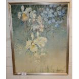 Alexander SOFRONOFF (1901-1948) oil on canvas of flowers, 22" x 17" signed lower right