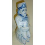 18th c. Delft (possibly English) Toby Jug, approx. 9" high