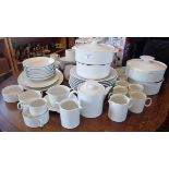 Large collection of Thomas porcelain, dinner and coffee ware in white 'Medaillon' pattern (over 70