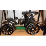 Vintage metal car model made from an antique Singer sewing machine