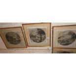 Four 19th c. French steel engravings of classical scenes after Francesco Albane