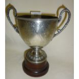 Large Victorian engraved silver trophy hallmarked for Sheffield 1895, Richard Martin & Ebenezer