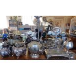 Quantity of assorted silver plate