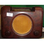 Bush brown bakelite radio, type D.A.C.90A