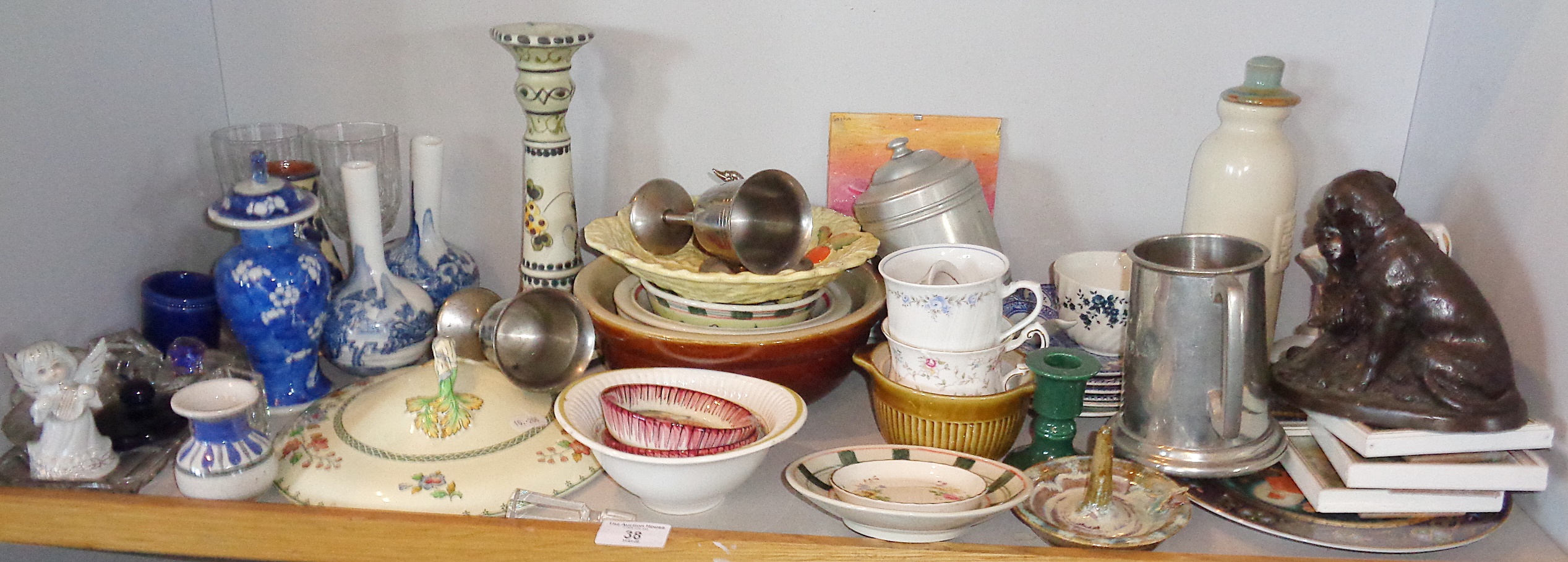 Large shelf of assorted chinaware