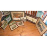 Assorted framed prints (9)