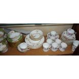 Assorted china tea ware, inc. New Chelsea, Royal Grafton "Fragrance" pattern, Coalport and