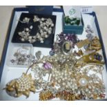 Collection of vintage costume jewellery, inc. a Joan Collins suite, bracelets, earrings, etc, and
