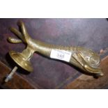 Antique brass Maltese dolphin door knocker